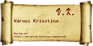 Városi Krisztina névjegykártya