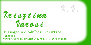 krisztina varosi business card